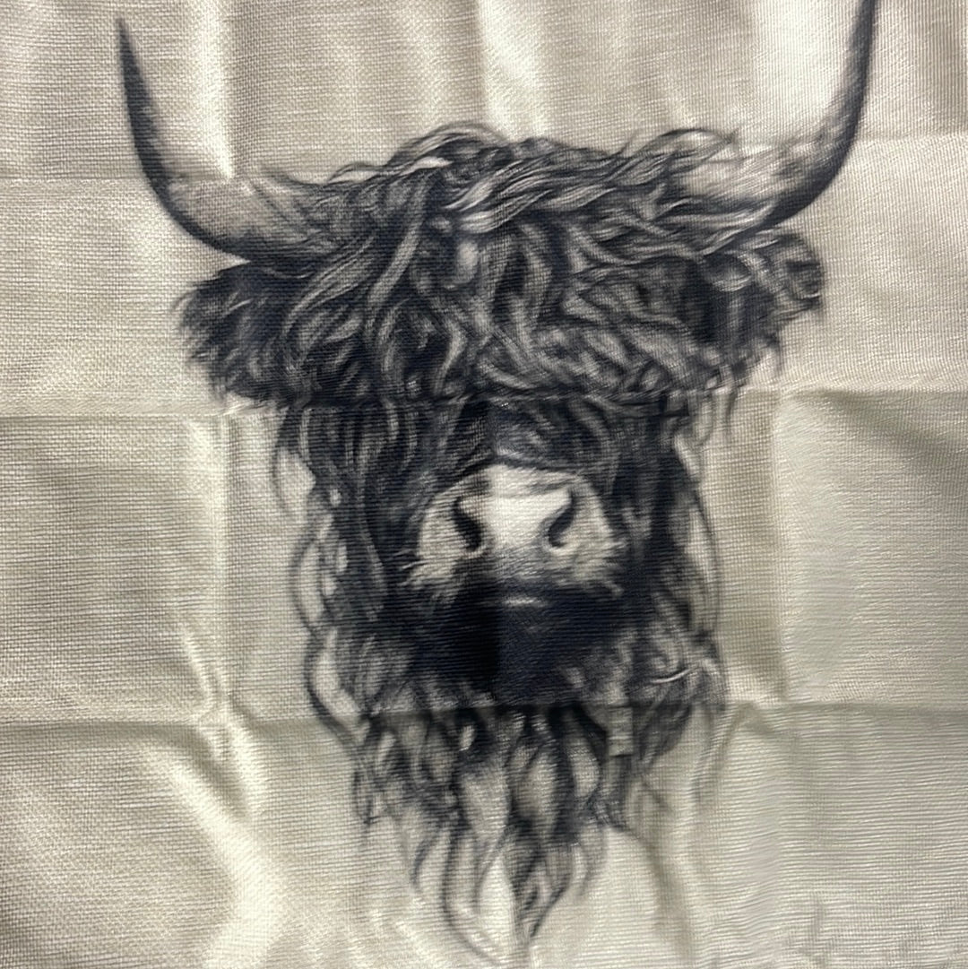 Bruton Ray Highland Cow Pillow Case